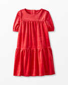 Recycled Velour Twirl Dress in Hanna Red - main