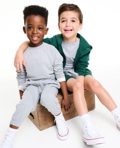 French Terry Midi Shorts in Malachite - main