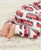 Baby Zip Sleeper In Organic Cotton in Firetruck Red - main