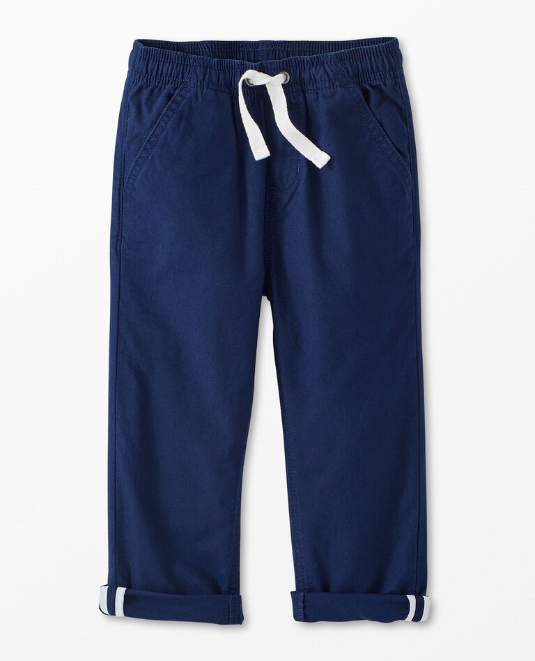 Canvas Pull-On Pants in Navy Blue - main