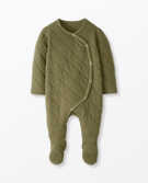 Baby Quilted Bunting in Green Olive - main