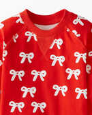 Print Crewneck Sweatshirt In French Terry in Tangy Red - main