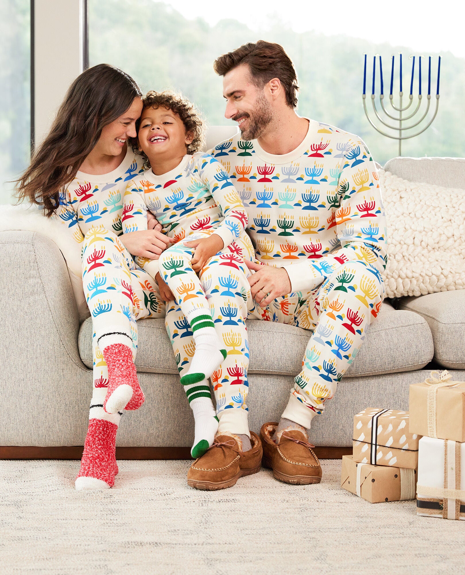 Matching family online pajamas hanukkah