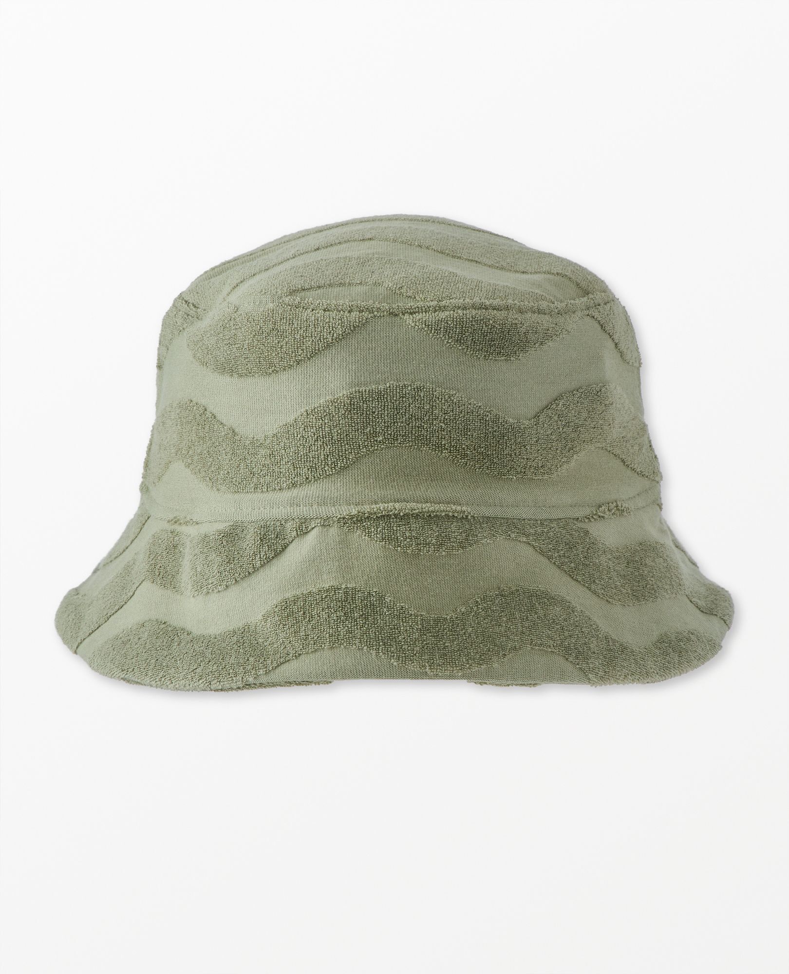Terry Bucket Hat in Waves on Seagrass - main