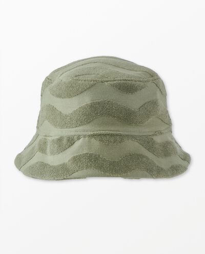 Terry Bucket Hat in Waves on Seagrass - main