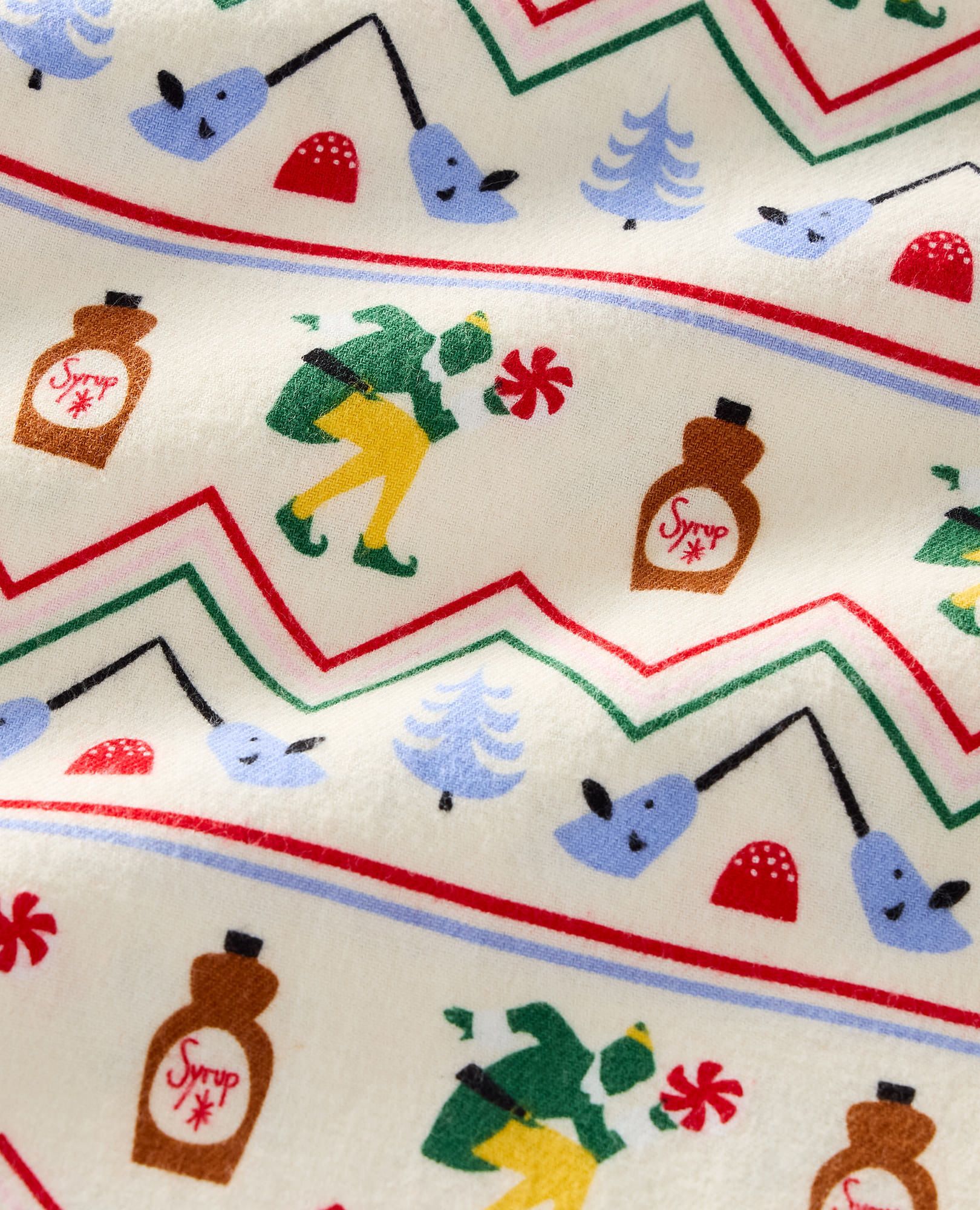 Adult Elf™ Flannel Pajama Pants in Buddy the Elf Trees - main