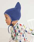 Baby Gnome Hat In Recycled Microfleece in Navy Blue - main