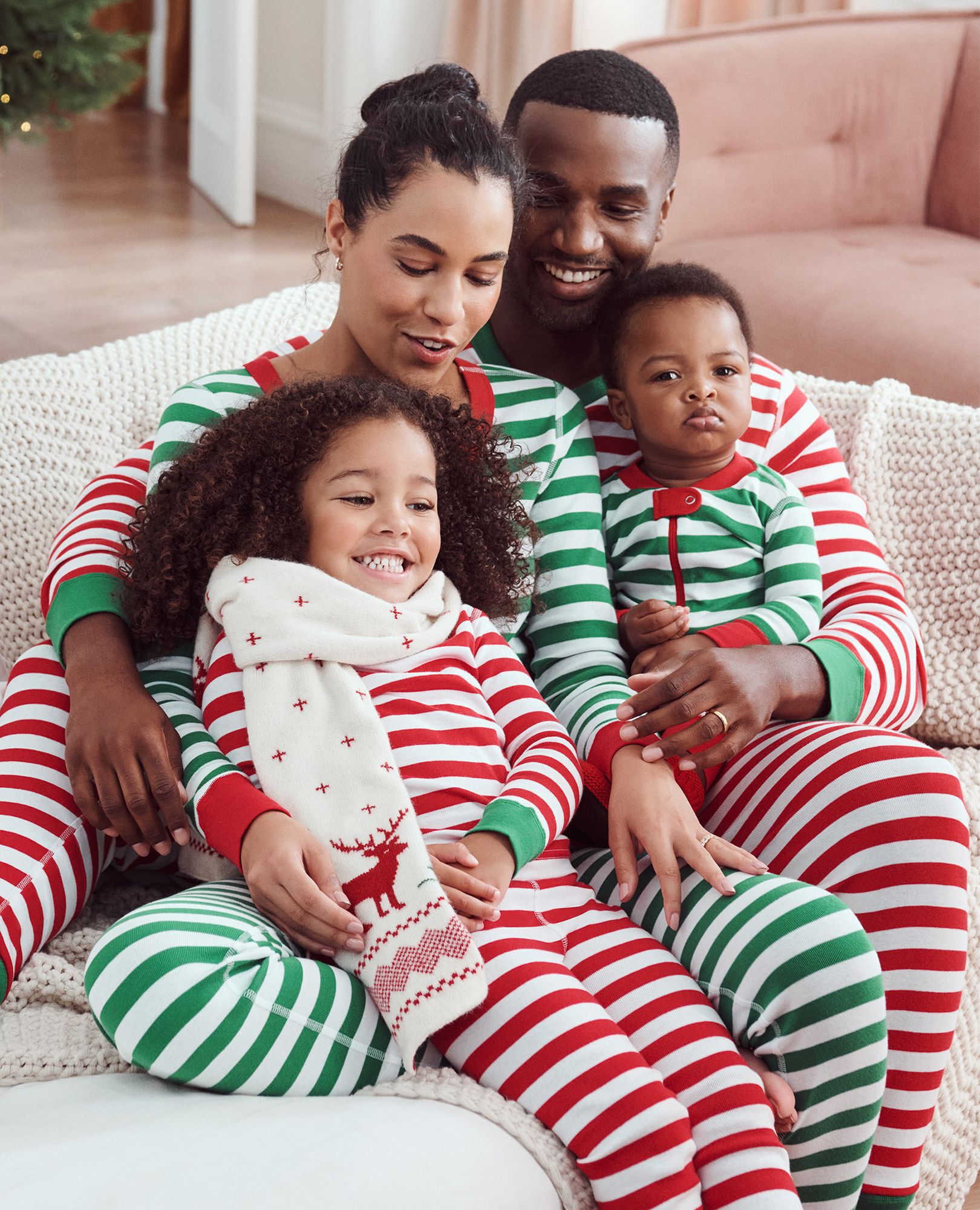 Tree Green White Hanna Red Baby Striped 2 Way Zip Sleeper Pajamas in 100 Cotton Toddler Size 2 by Hanna Andersson