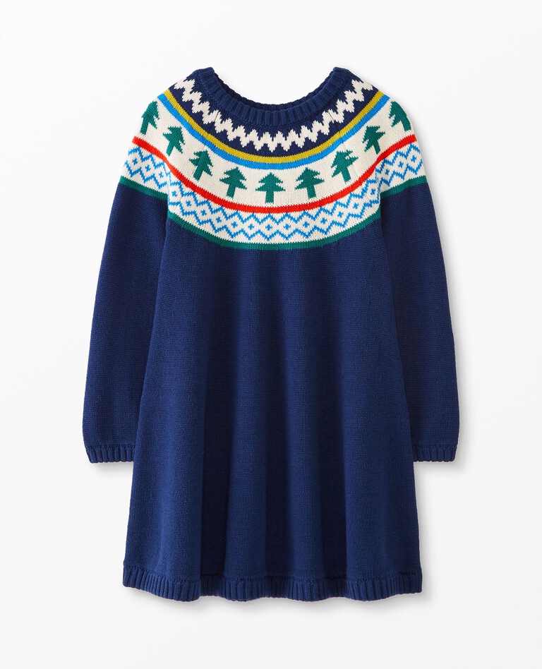 Fairisle Sweater Dress in Winter Solstice - main