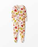 Baby Zip Footed Sleeper In Organic Cotton in Fall Foliage - main