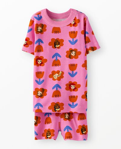 Disney Princess HannaJams™ Pajama Set in Princess Bold Floral Pink - main