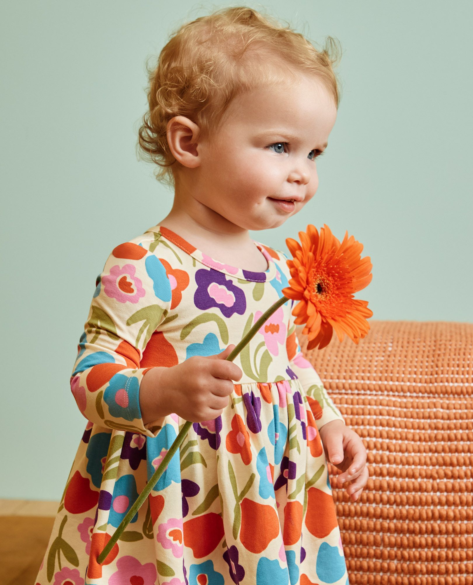 Baby Long Sleeve Skater Dress & Leggings Set in Fall Floral - main