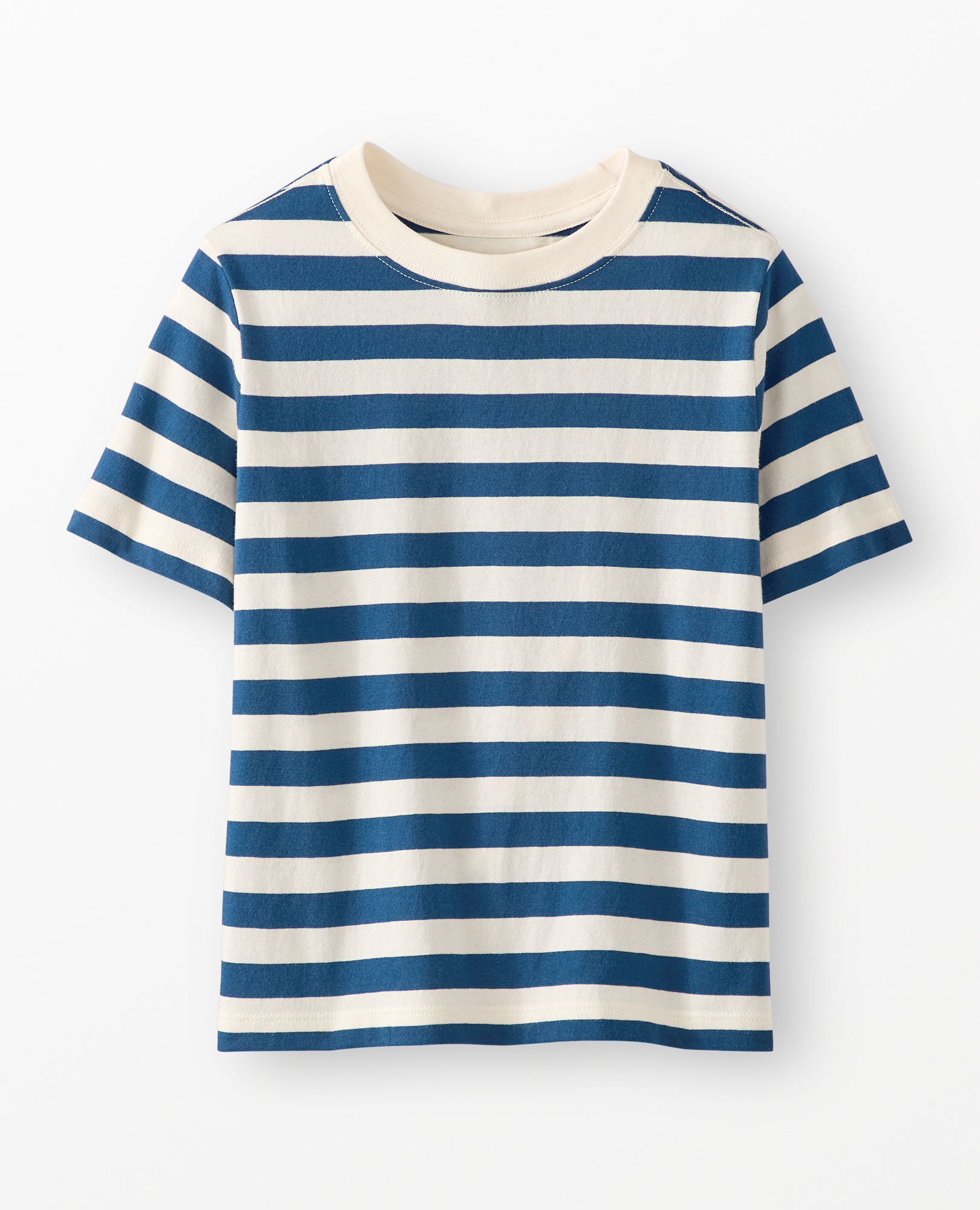 Relaxed Fit Striped T-Shirt in Washed Blue/Ecru - main