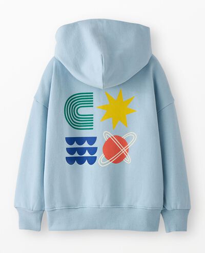 French Terry Graphic Hoodie in Celestial Blue - main