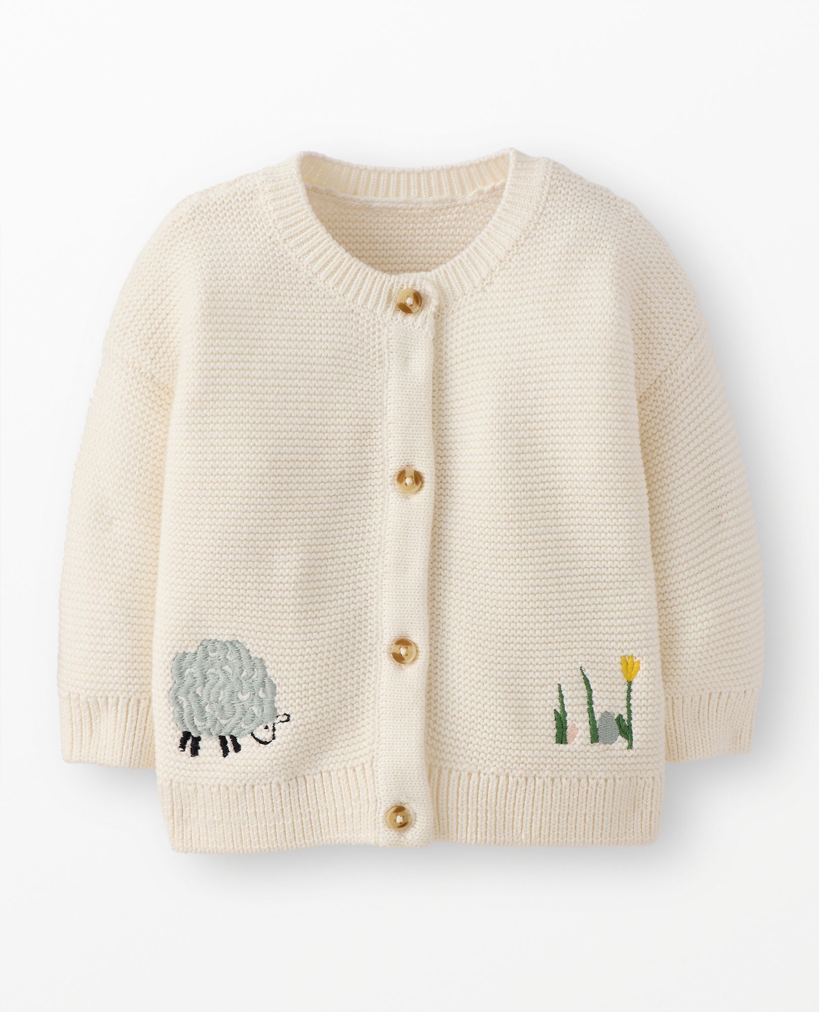 Baby Spring Animals Cardigan Sweater in Springtime Critters - main
