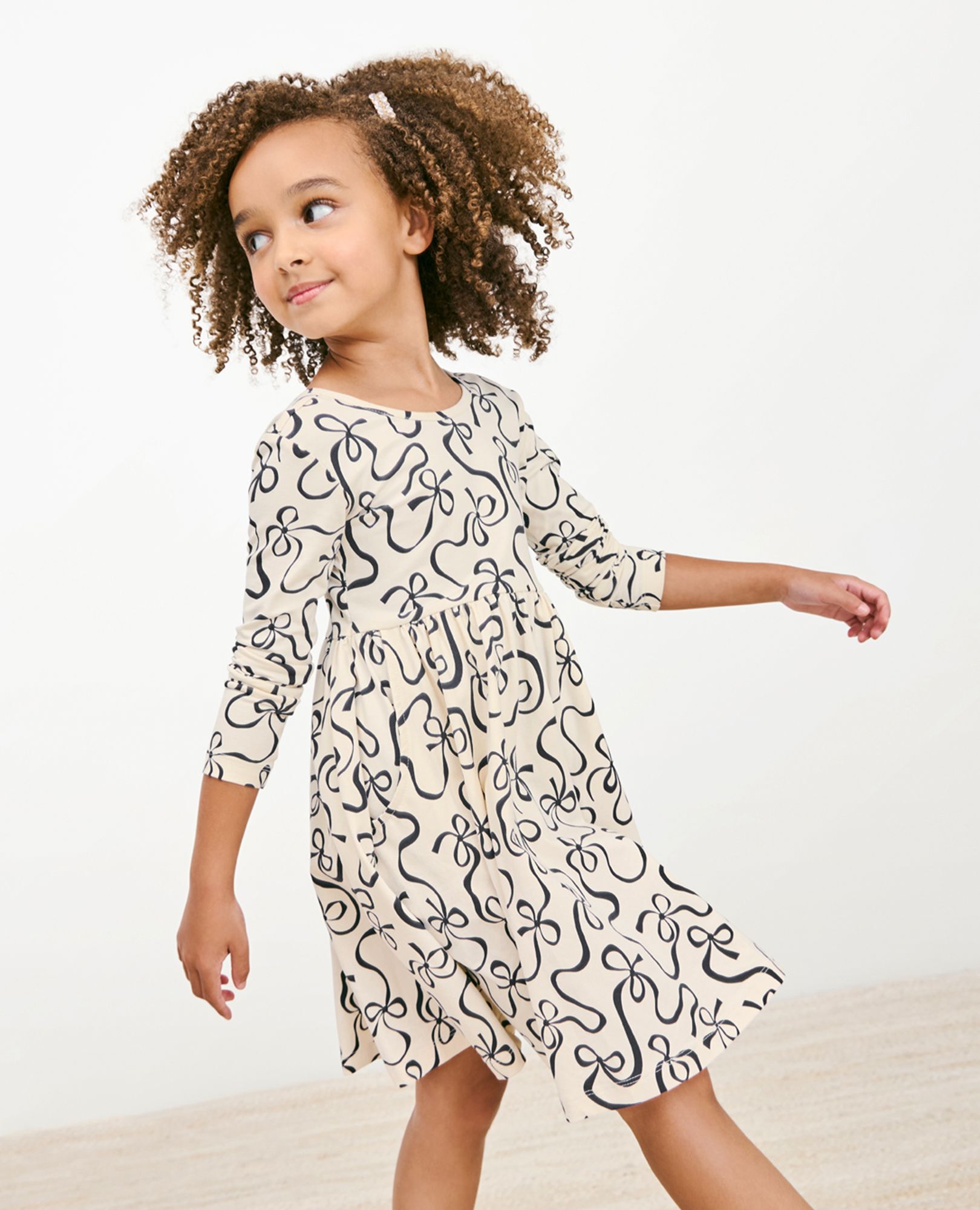 Holiday Long Sleeve Skater Dress with Pockets Hanna Andersson