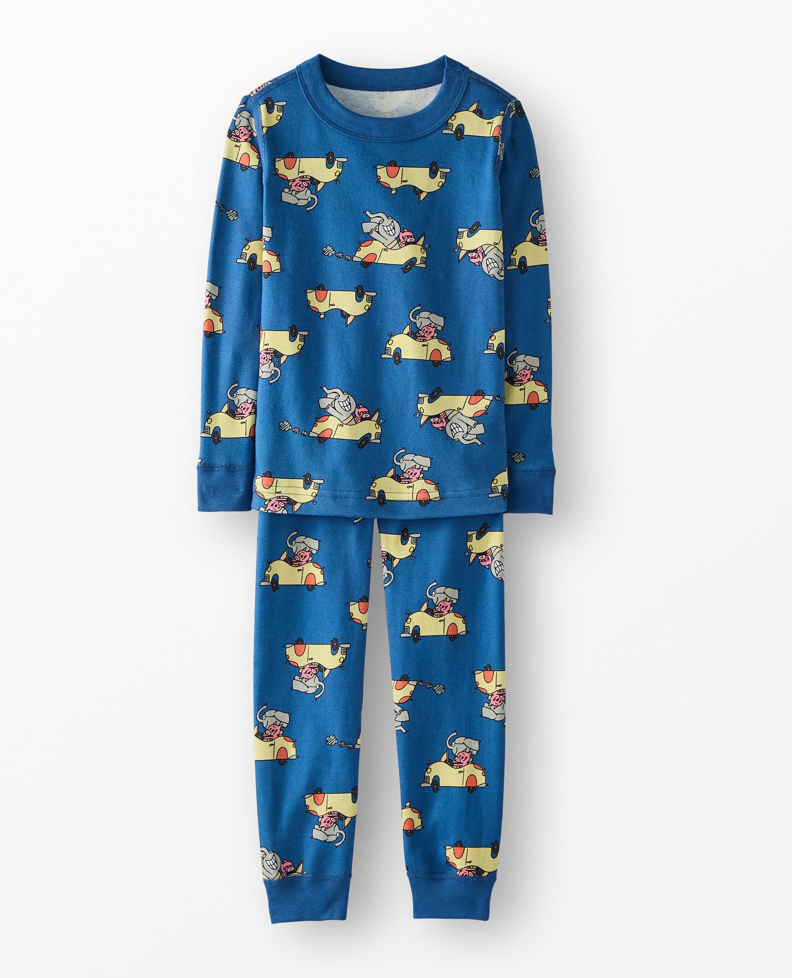 Elephant & Piggie HannaJams™ Pajama Set in Hidden Pigeon Cars Blue - main