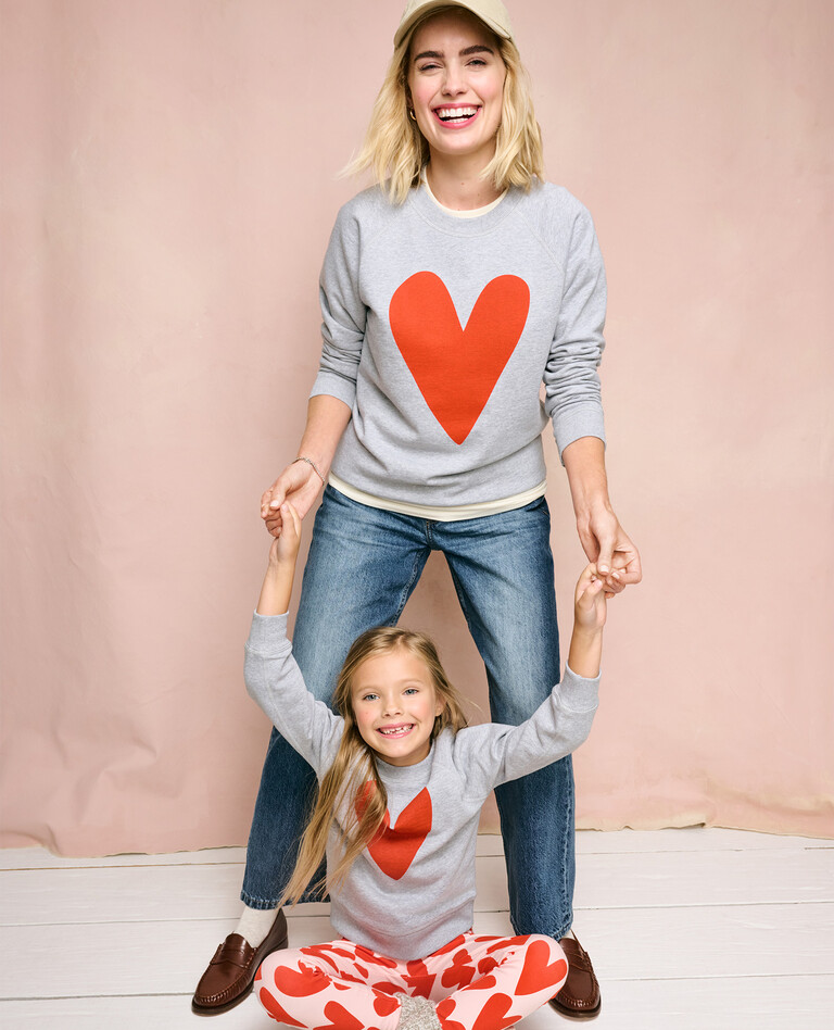 Mommy & Me Valentines Graphic Sweatshirt Set in  - main