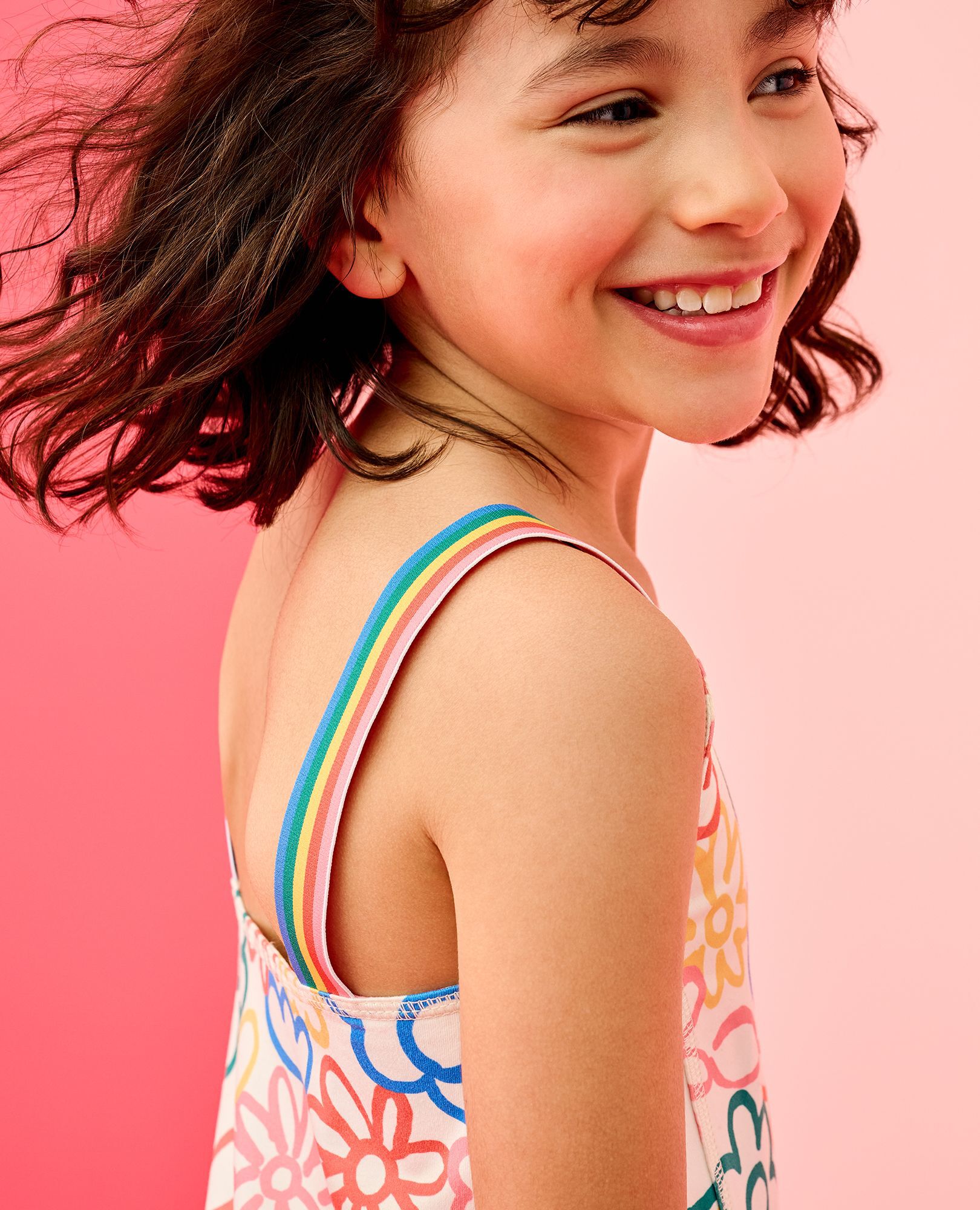 Active UV Skort Dress in Multicolored Sketched Floral - main