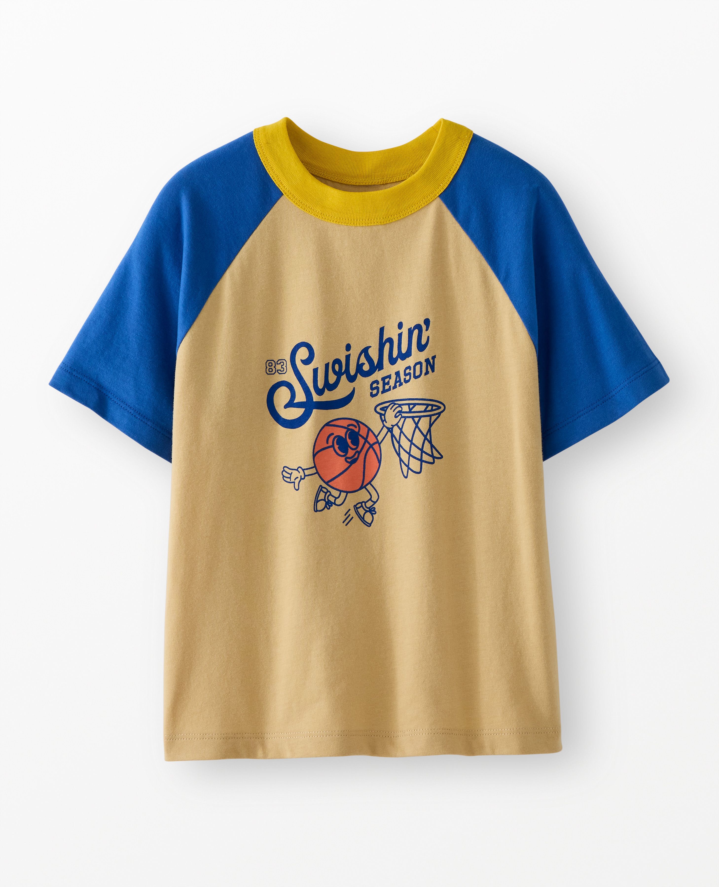 Raglan Sleeve Graphic T-Shirt in Swishin' Season - main