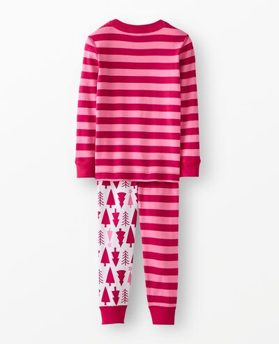 American Girl® Holiday HannaJams™ Pajamas in American Girl Pink Trees & Stripes - main