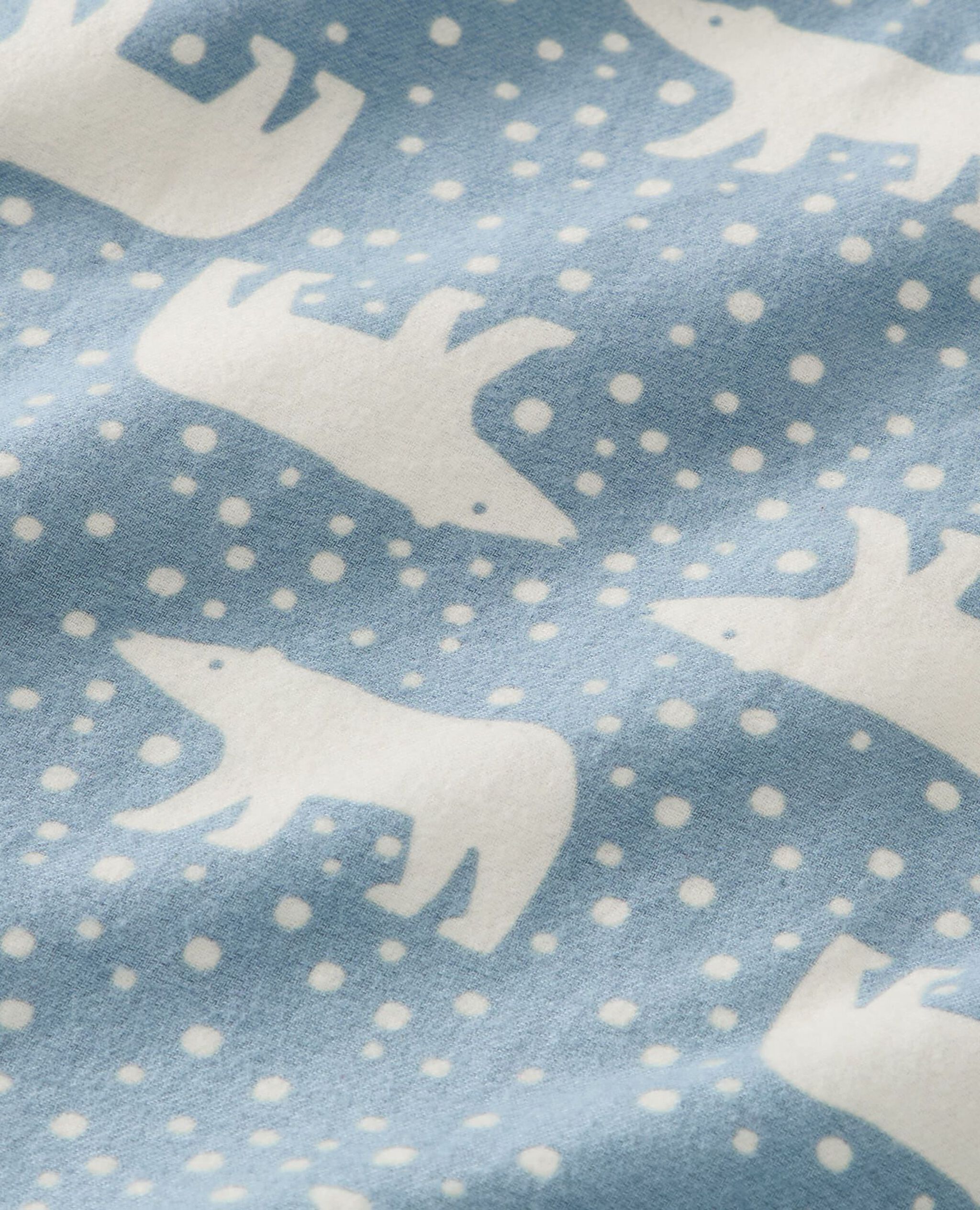 Adult Holiday Flannel Pajama Pants in Snowy Polar Bear on North Air - main