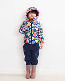 Print Recycled Puffer Jacket in Rosey - main