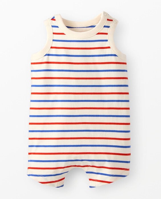 Girls' & Boys' Rwb Stripe Baby Sleeveless Shortie Romper in 100% Cotton - Size Toddler 2 by Hanna Andersson