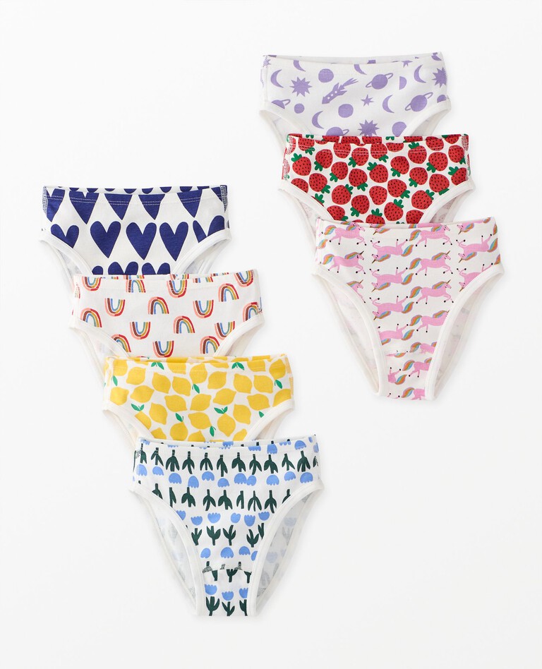 7-Pack Hipster Underwear In Organic Cotton in Girls Print Pack - main