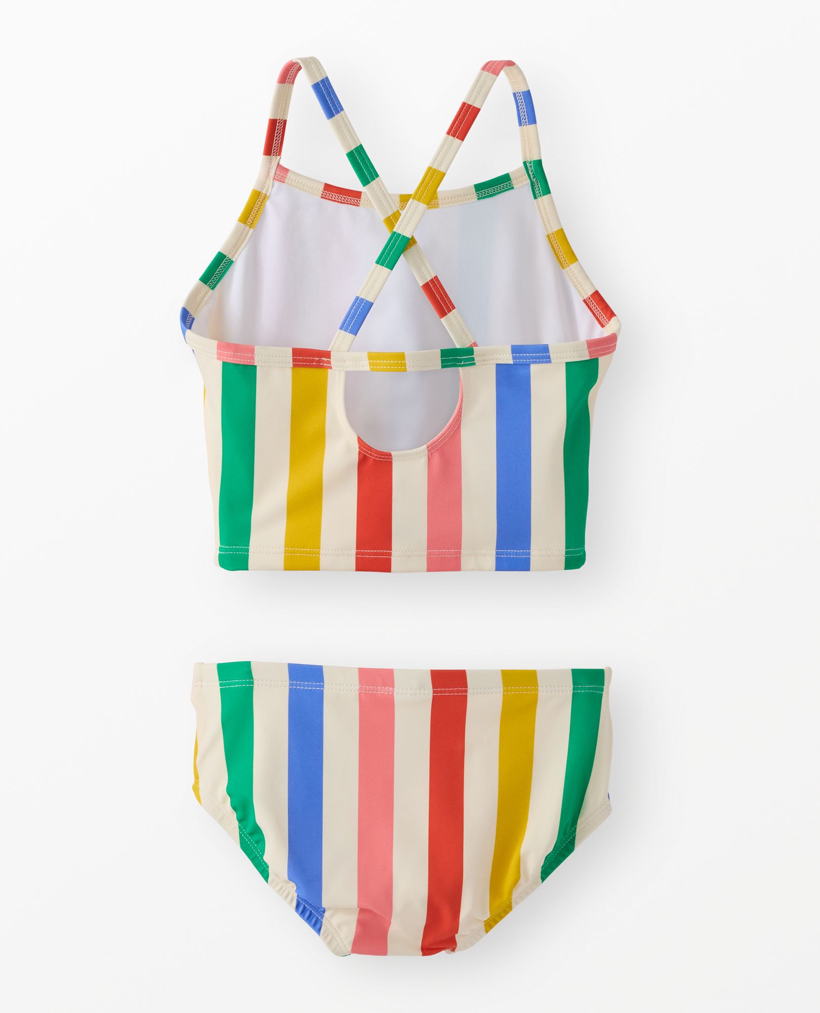 Two-Piece Swimsuit in Ecru Multi Stripe - main