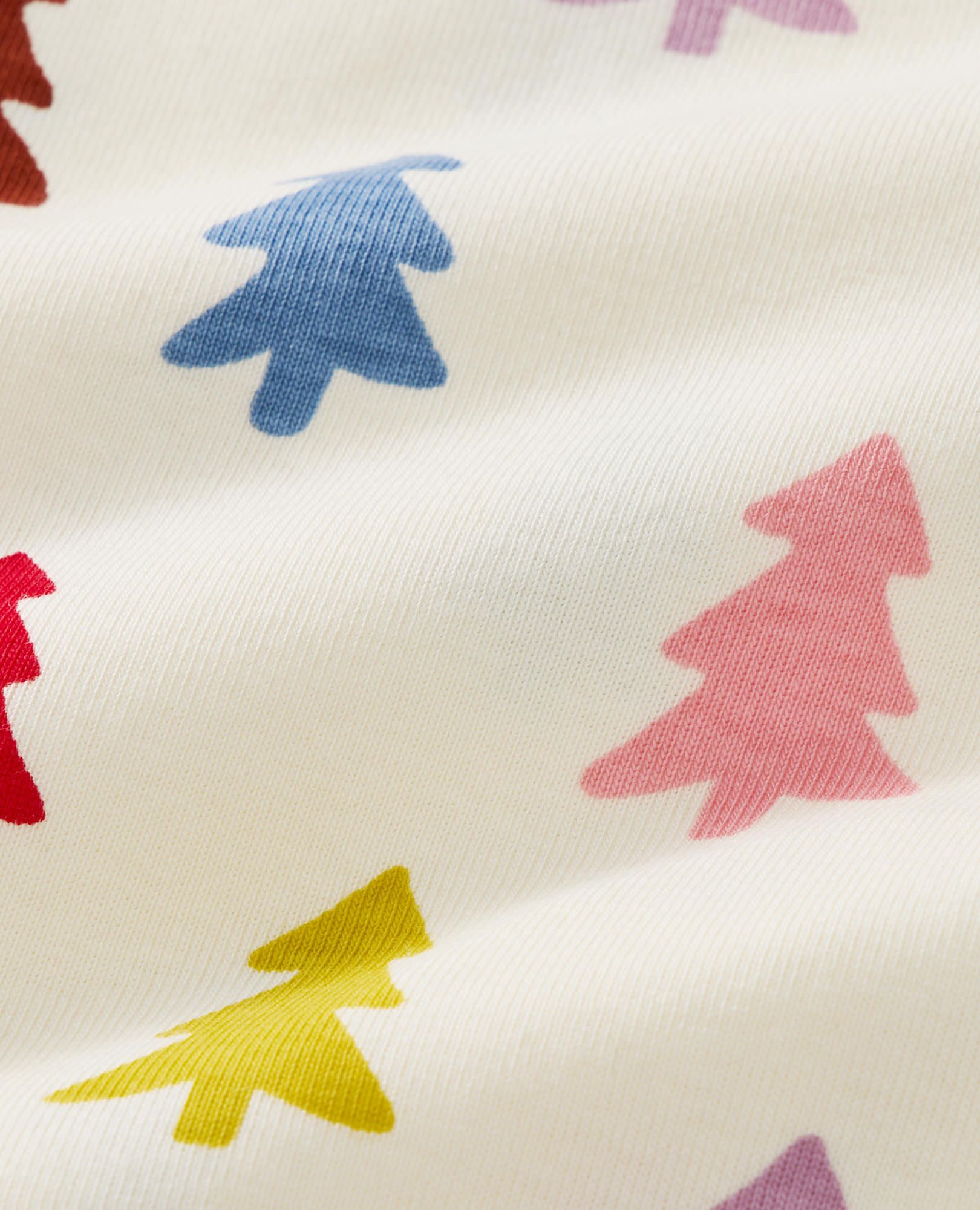 Women's Holiday Jogger Pajama Pants in Festive Forest on Ecru - main