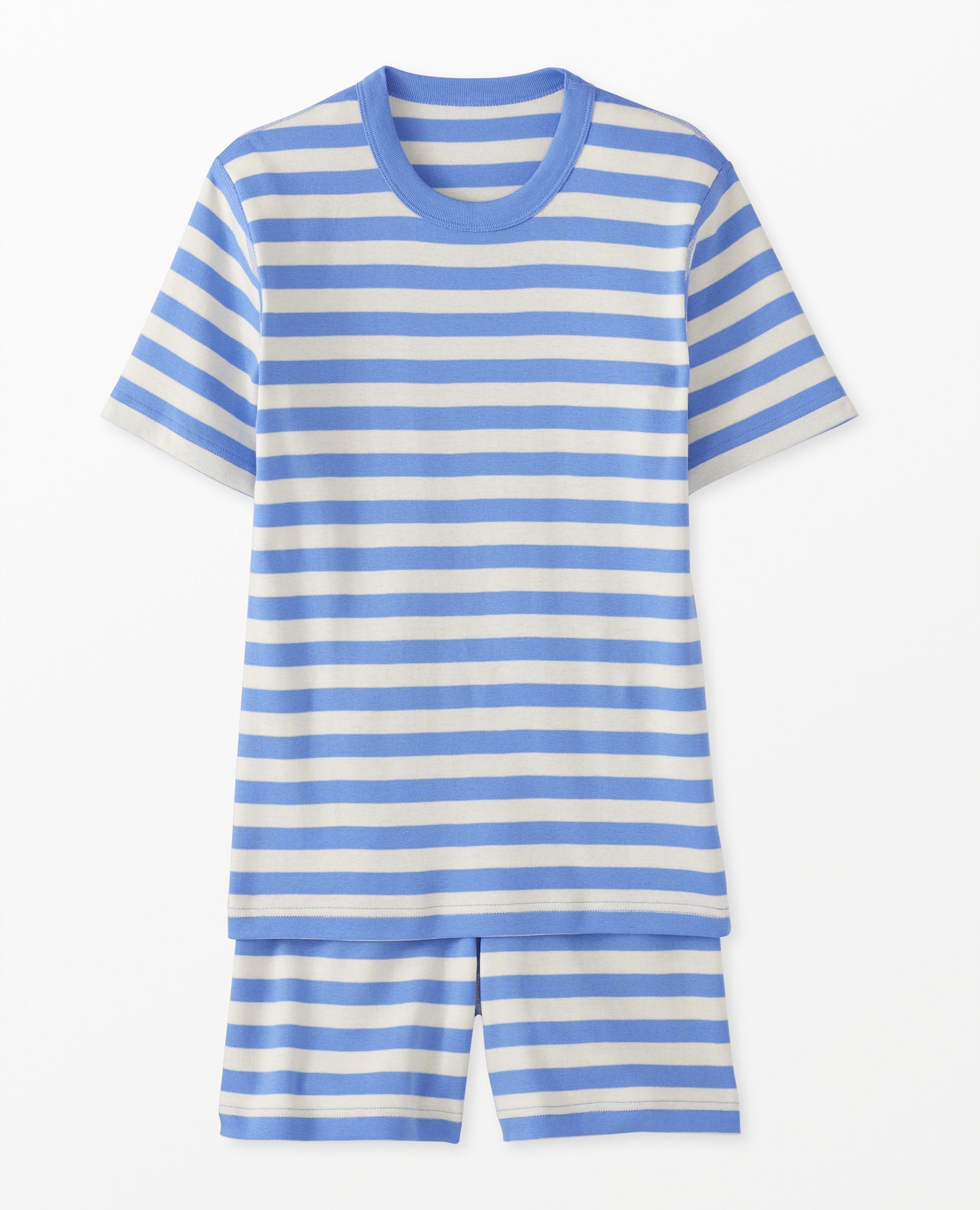 Adult Striped Short John Pajama Set