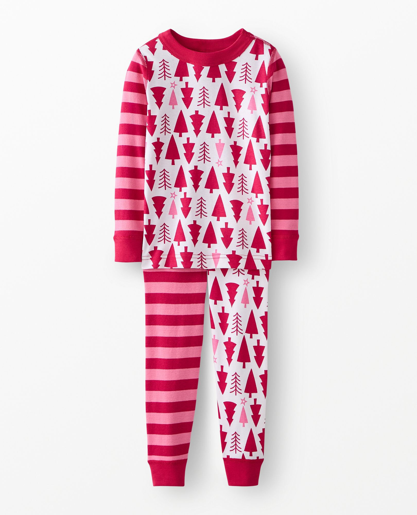American Girl® Holiday HannaJams™ Pajamas in American Girl Pink Trees & Stripes - main