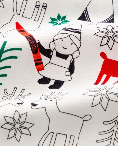 Kids Crayola® Color Your Dreams Holiday Long John Pajama Set in Crayola Color-in Holiday - main