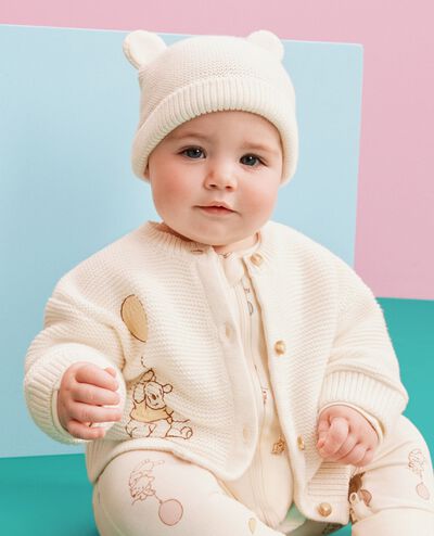 Baby Disney Winnie the Pooh Cardigan & Hat Set in Winnie the Pooh Layette - Ecru - main