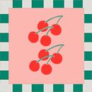 Baby Rashguard & Skirted Bikini Bottom Set in Summer Cherries - swatch