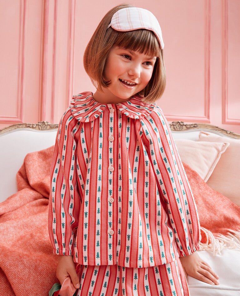 Holiday Tree Ribbons Matching Family Pajamas in  - main