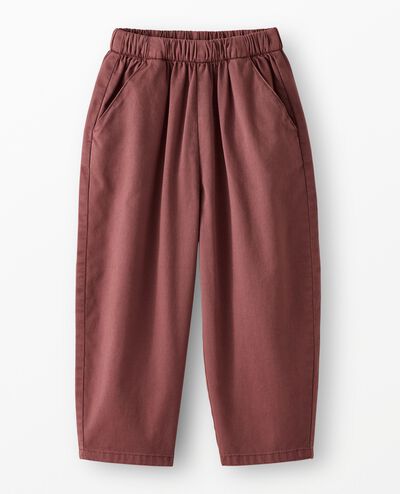 Twill Barrel Pants in Nettle Brown - main