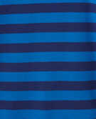 Short John Pajamas In Organic Cotton in Lookout Blue/Navy Blue - main