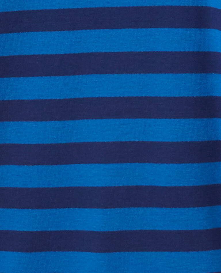 Striped Short John Pajama Set in Lookout Blue/Navy Blue - main