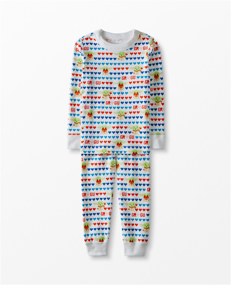Star Wars™ Long John Pajamas In Organic Cotton in Grogu Love - main