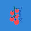 Relaxed Fit Graphic T-Shirt in Tomato on Horizon Blue - swatch