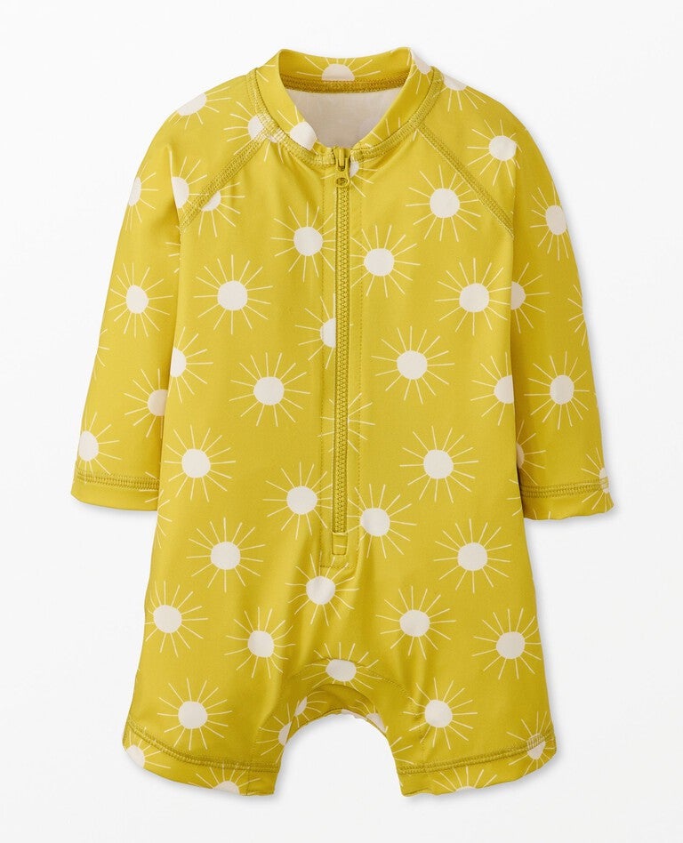 Baby Rashguard Swimsuit in Sunshine Day on Parakeet - main