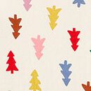 Adult Holiday Long John Pajama Top in Festive Forest on Ecru - swatch