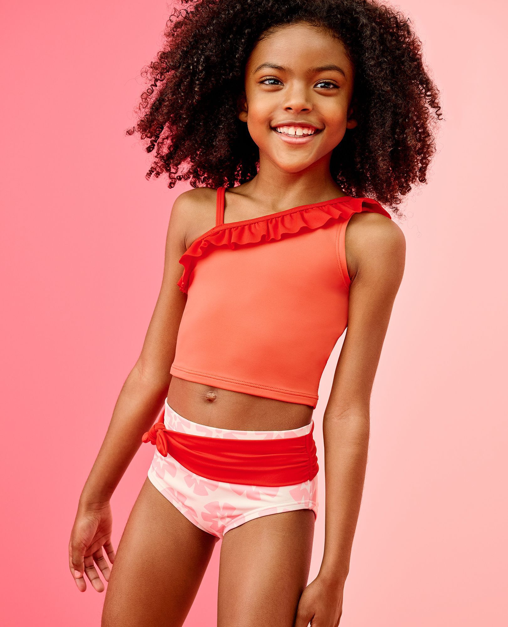 Disney Moana Two-Piece Swimsuit in Moana flowers - main
