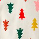 Adult Holiday Flannel Pajama Top in Festive Forest on Ecru - swatch