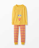 Sesame Street Long John Pajamas In Organic Cotton in Big Bird - main