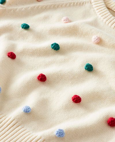 Pom Pom Crewneck Sweater in Multi Bauble - main