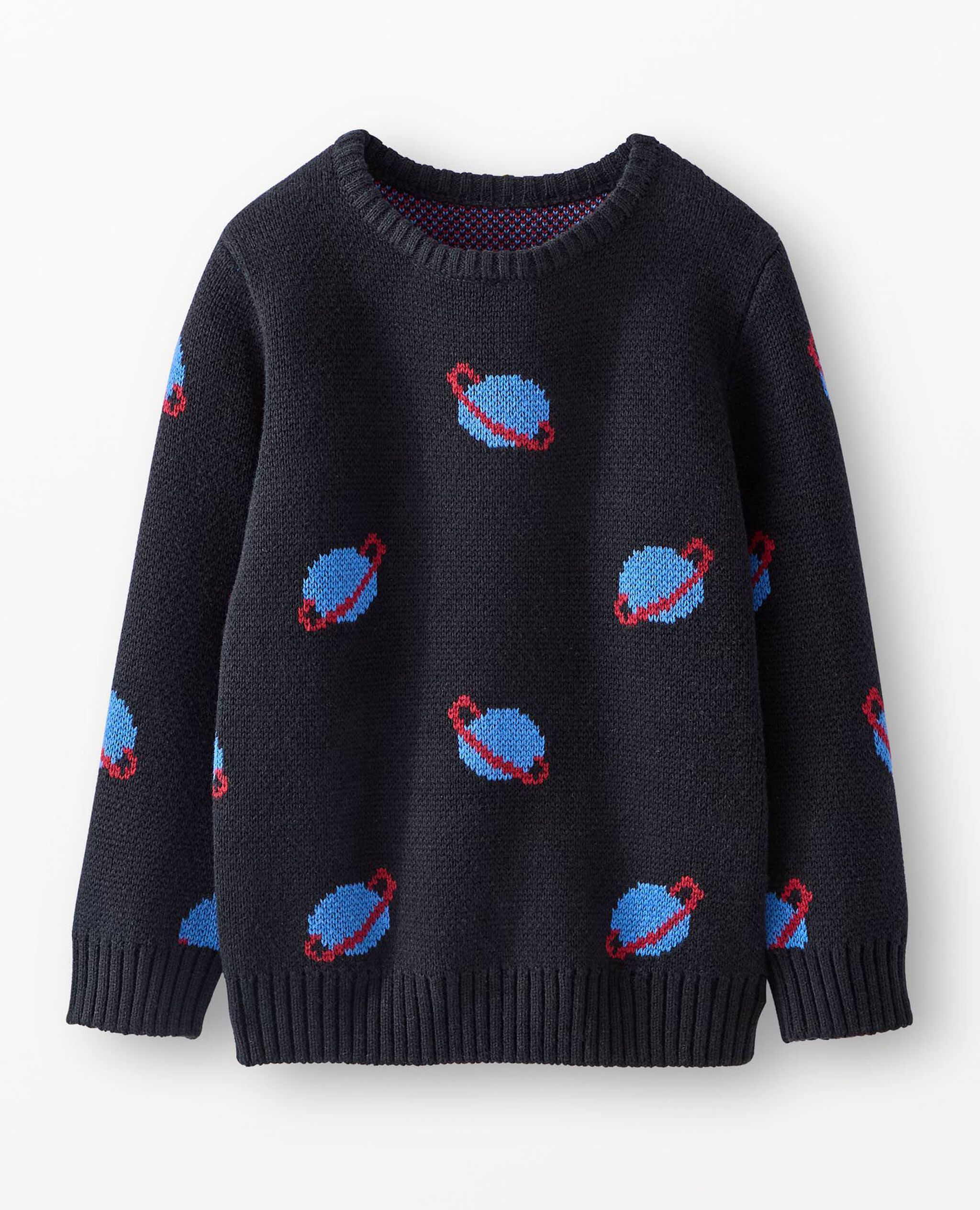 Crewneck Sweater in Planets on Black - main