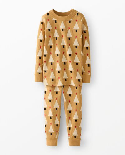 Holiday HannaJams™ Pajama Set in Winter Trees on Camel - main